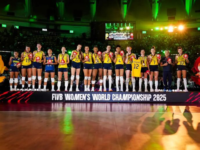 Brasil garante bronze no Campeonato Mundial de v&ocirc;lei feminino