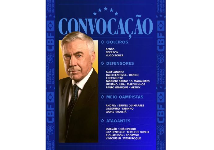 Carlo Ancelotti convoca seleção para dois últimos amistosos de 2025