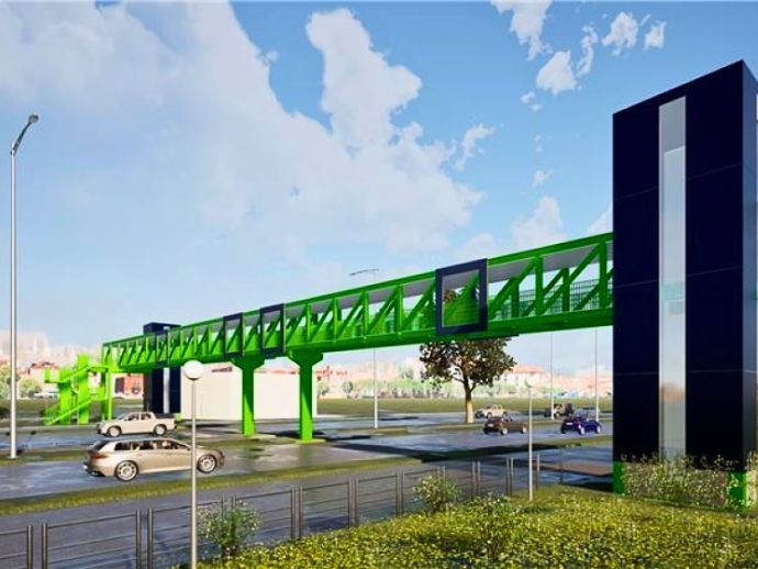 Passarela do Cana&atilde; entra em nova fase com montagem de pilares do elevador neste s&aacute;bado (29)