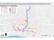 Saiba como fica o funcionamento do tr&acirc;nsito no entorno do Riacho Salgadinho